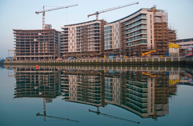 Construction of ARC residential apartments in Titanic Quarter, Belfast