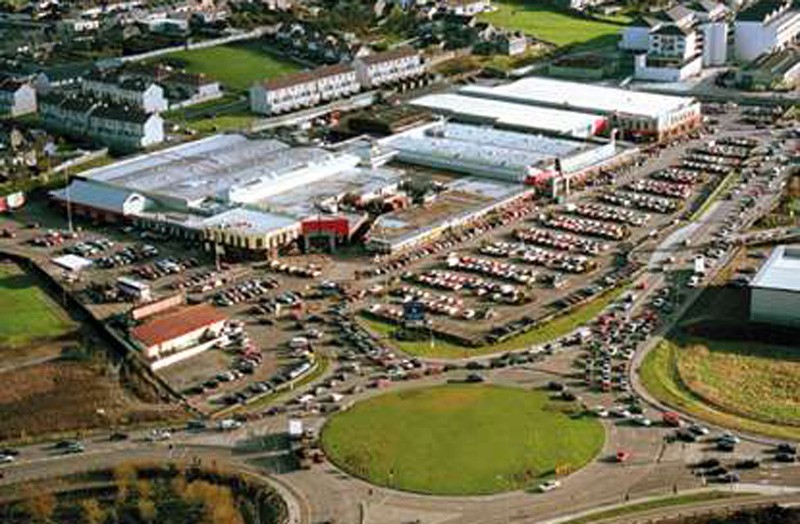 Galway shopping centre aerial view