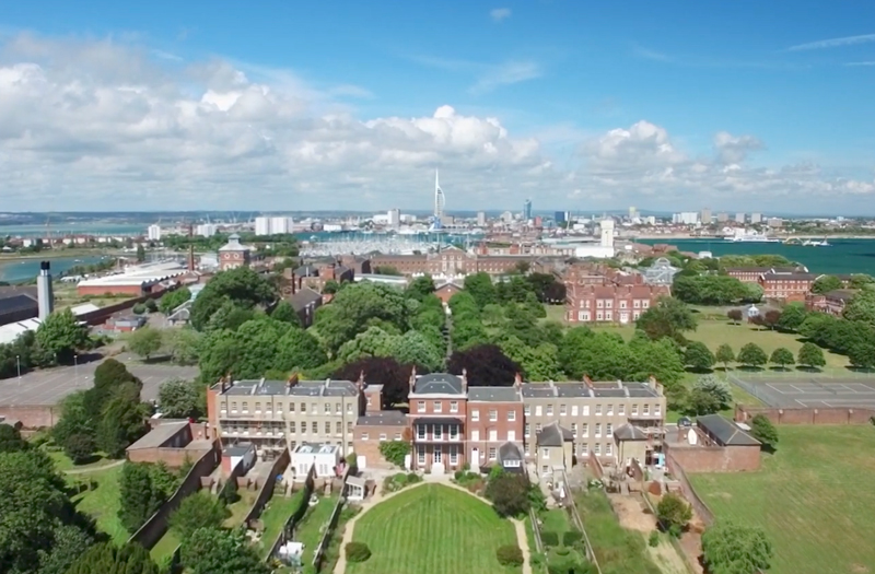 Royal Haslar Waterfront Retirement Village Aerial View