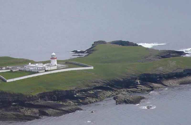 An aerial view of St Johns Point Lighthouse